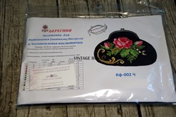 Набор для изготовления косметички Роза на черном КФЧ-02 - фото 11505