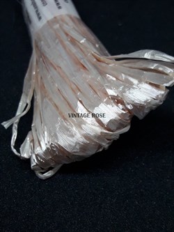 Рафия для вышивки, Персиковая с блеском, 5 мм ширина. Индия - фото 11680
