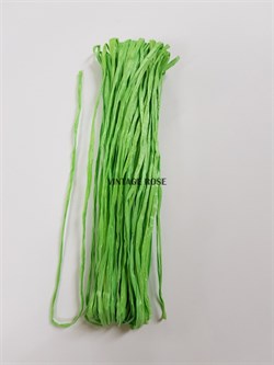 Рафия для вышивки, зеленая с блеском 5 мм ширина. Индия - фото 12501