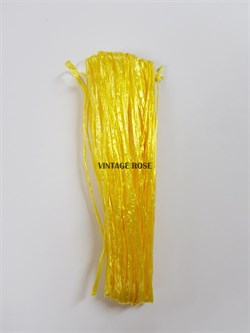 Рафия для вышивки, золотистая с блеском 5 мм ширина. Индия - фото 12513