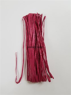 Рафия для вышивки, фуксия с блеском 5 мм ширина. Индия - фото 12519