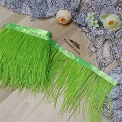 Перья страуса на ленте, салатовые (Зеленый) PS-04 - фото 14234