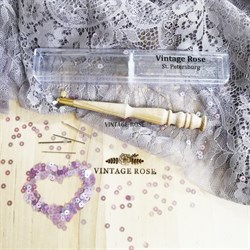 Люневильский крючок БЕЗ ИГЛ бренда Vintage Rose Шахматы, ванильный цвет 7201 - фото 14877