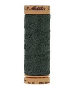 Нитка для Люневильской вышивки вощеная METTLER EXTRA STARK Серо-зеленый 150 метров - фото 16141