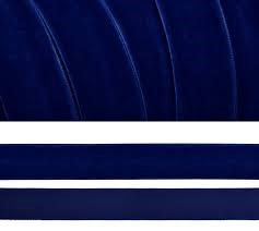 Лента бархатная, цвет № 52-синий.Ширина 20 мм  (1метр) - фото 17728