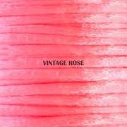 Шнур атласный, 1 мм. Розовый Неон