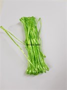 Рафия для вышивки, ярко-зеленая с блеском 5 мм ширина. Индия