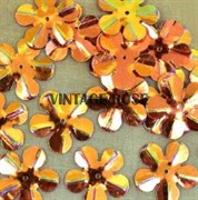 Пайетки фантазийные 20 мм, Nandita #5931, Желтый. цветок, Индия - фото 12867