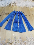 Вискозные кисточки для сережек 12 см, голубые