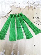 Вискозные кисточки для сережек 12 см, зеленые