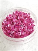 Пайетки чаши, 4 мм, Nandita #382, Розовый Металлик, Индия #382/4 мм