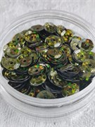 Пайетки граненые 6 мм,Голографик, Хаки, 3 гр./уп. FM-24/6