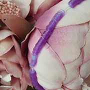 Пайетки 4мм плоские на нитке, Прозрачный фиолетовый АВ, Ливан