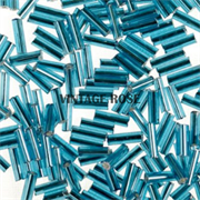 Бисер стеклярус АСТРА 5мм прозрачный/с серебристой серединкой голубой (23В), 20г