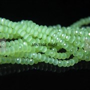Граненые бусины, зеленый прозрачный, 3 мм, Чехия