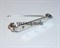 Булавка для броши с 3-мя отверстиями, 32 мм, с серебряным покрытием (Серебро) - фото 12781